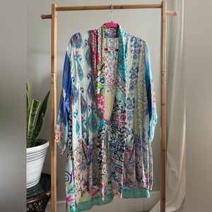 Johnny Was Silk Printed Kimono